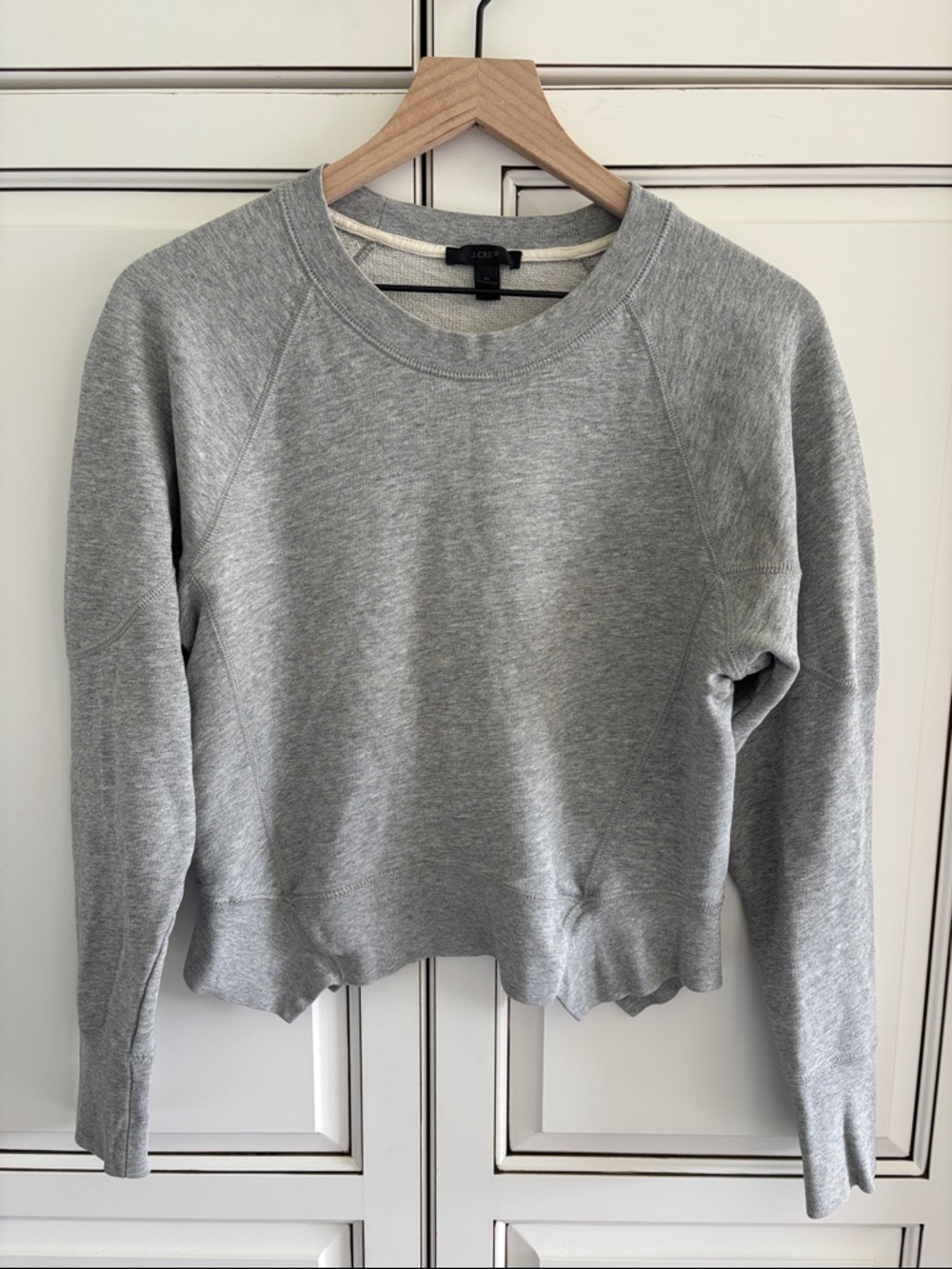 Rare J Crew Slimming Sweatshirt Crewneck Pullover Heather Gray Women’s Medium